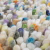 Brink & Campman Dots Shaggy Rug Confetti close-up iew picture of the pile color palette