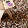 Brink & Campman Dots Shaggy Rug Pumpkin close-view picture of the rug's fluffy design