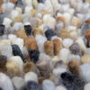 Brink & Campman Dots Shaggy Rug Terrazzo close-up view picture of the pile color palette