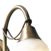 Doublet Double Wall Bracket Antique Brass close view picture of the antique brass frame