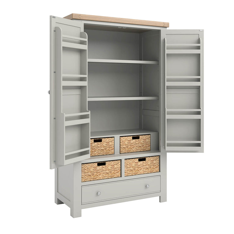 Doune Full Length Larder Cabinet Taupe
