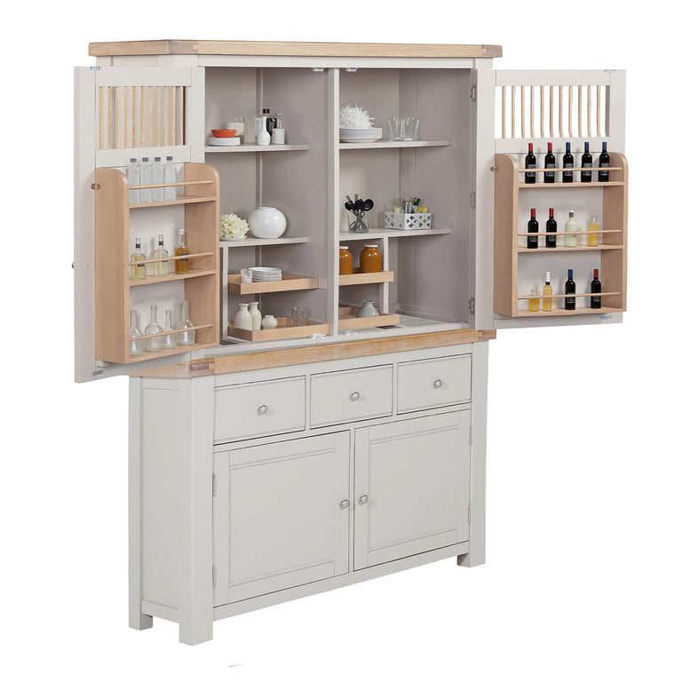 Doune Larder Cabinet Taupe
