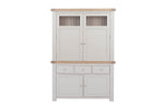 Doune Larder Cabinet Taupe Front view picture on the sideboard
