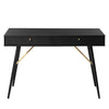 Functional Console Table Desk with Black Metal Legs