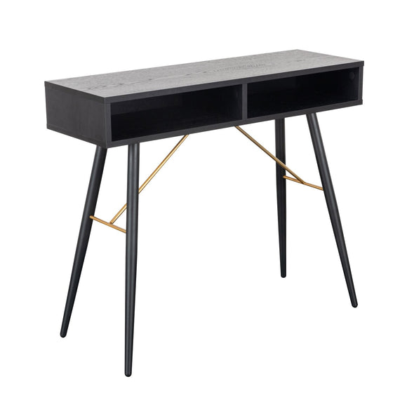 Elegant Black Oak Console Table