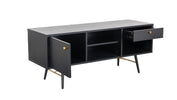 Contemporary TV Unit with Black Metal Legs