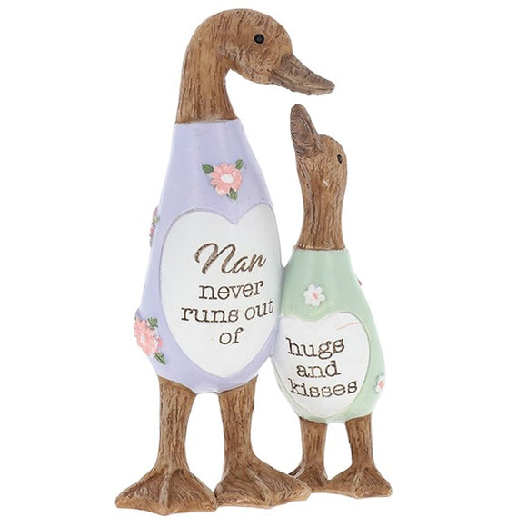 Daisy Message Duck Nan & Baby handcrafted figurines