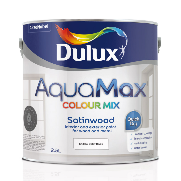 Dulux Aquamax Satinwood Colour Mix Extra Deep Base
