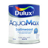 Dulux Aquamax Satinwood Pure Brilliant White 750 ml close view photo on the white background