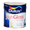 Dulux High Gloss Pure Brilliant White close view photo on the white background