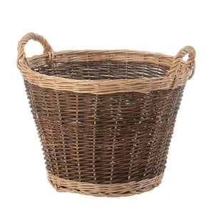 Organize your firewood in style with our Dumpy Round Log Basket. 