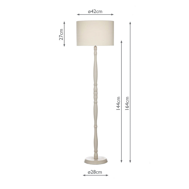 Dunlop Floor Lamp Cream - Home Decor Lighting Collection