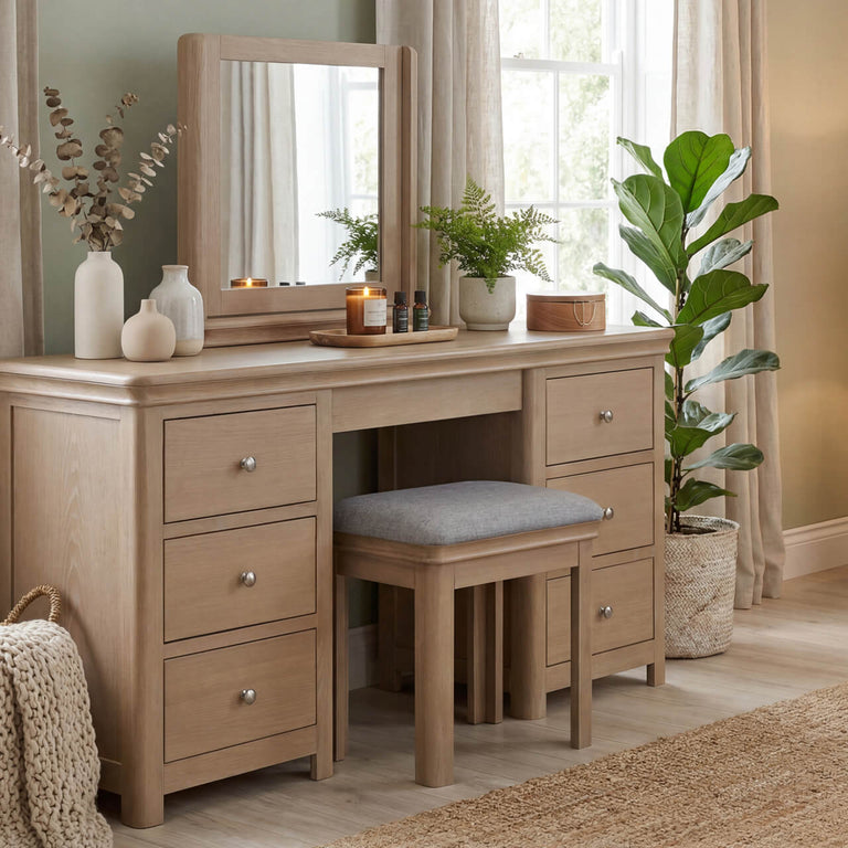 Dursey Dressing Table Stool Natural