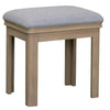 Dursey natural dressing table stool shown from the side (2)