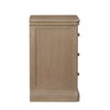 Dursey narrow natural bedside table shown from the side (6)