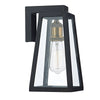 Duval Outdoor Wall Light Black Glass IP43 picture on the white background