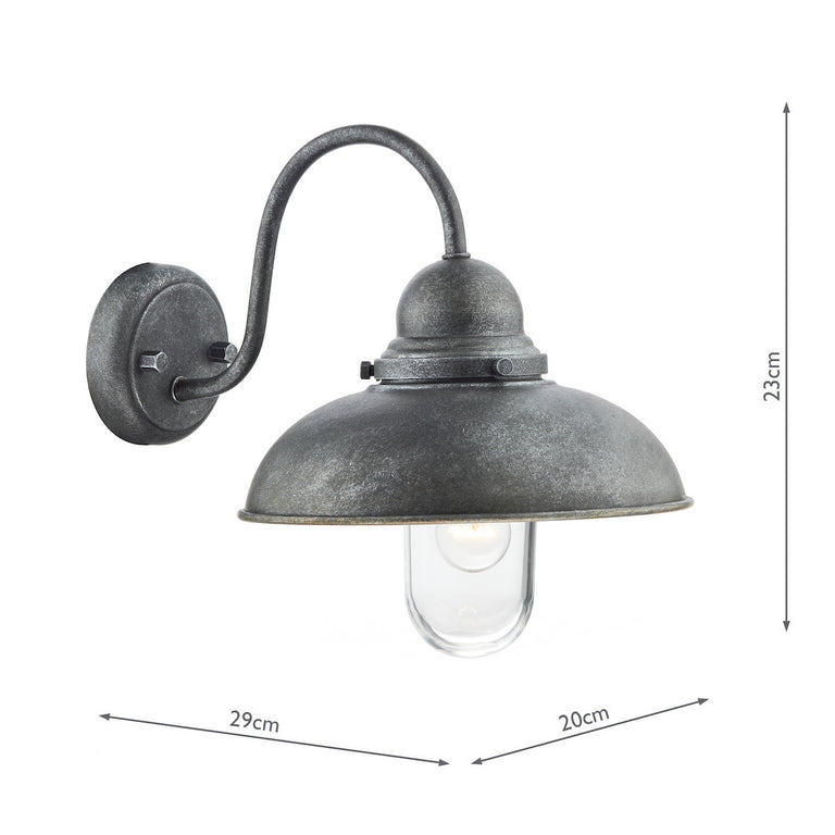 Dynamo Outdoor Wall Light Aged Iron/Glass - Outdoor Lighting Collection