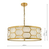 Designer pendants for bedroom lighting – Epstein 4LT Pendant Gold Ivory

