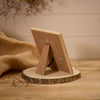 Etched Wood Flower Friend Frame back view