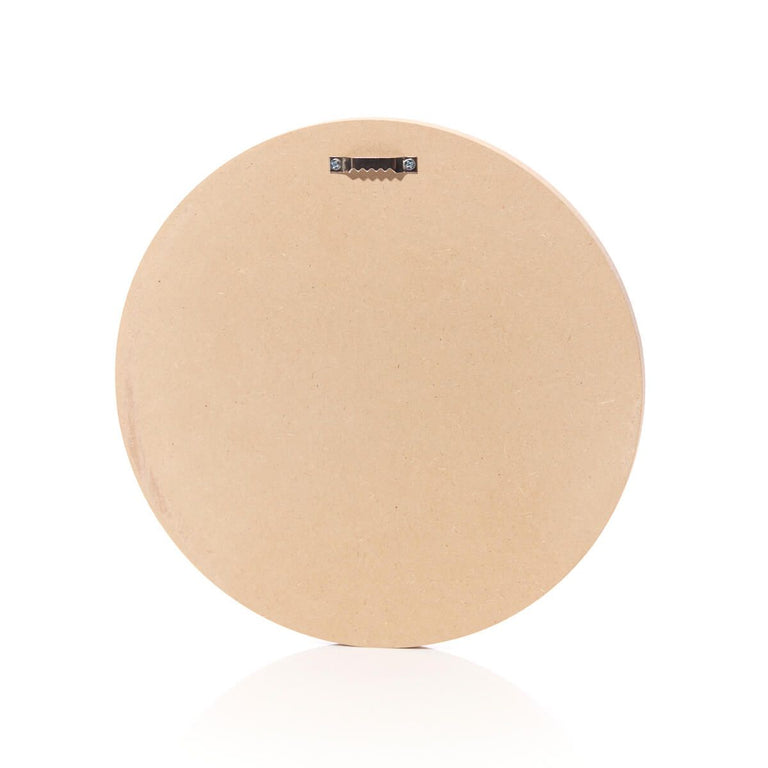 Etched Wood Flower Round Friend Plaque