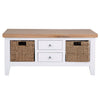 Large white coffee table to anchor your space.