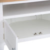 Compact and chic white TV stand for corner nooks.