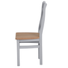 Sleek and Stylish Cross Back Dining Chair in Modern Grey Hue.