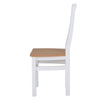 Chic white dining chair with cross-back design.