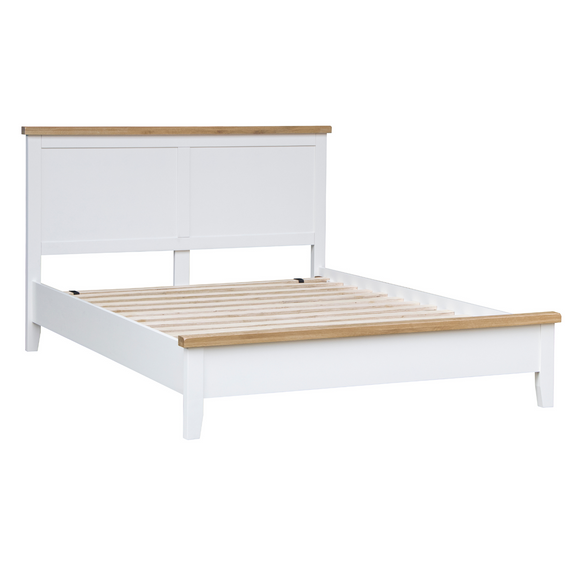 Upgrade your bedroom with a stylish white double bed.