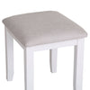 Modern and functional white dressing stool, perfect for your space.