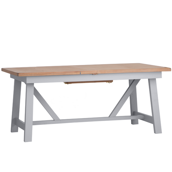 Modern Grey Extendable Dining Table, 1.8m for Stylish Gatherings.