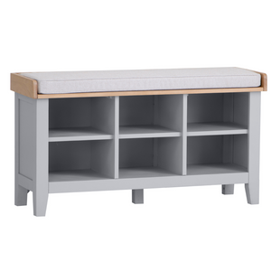 Contemporary Grey Hall Bench for Modern Entryway Styling.
