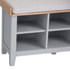 Luxurious Grey Bench for Effortless Elegance in Your Entryway.