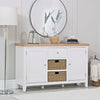 Stylish white sideboard with clean lines.