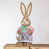 Cute Easter Bunny Girl With Basket 65 cm holding colorful eggs


