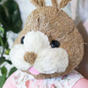 Charming Easter decor bunny girl with basket and eggs