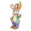 Charming Easter Bunny With Carrot Boy 29cm figurine for Easter decor.

