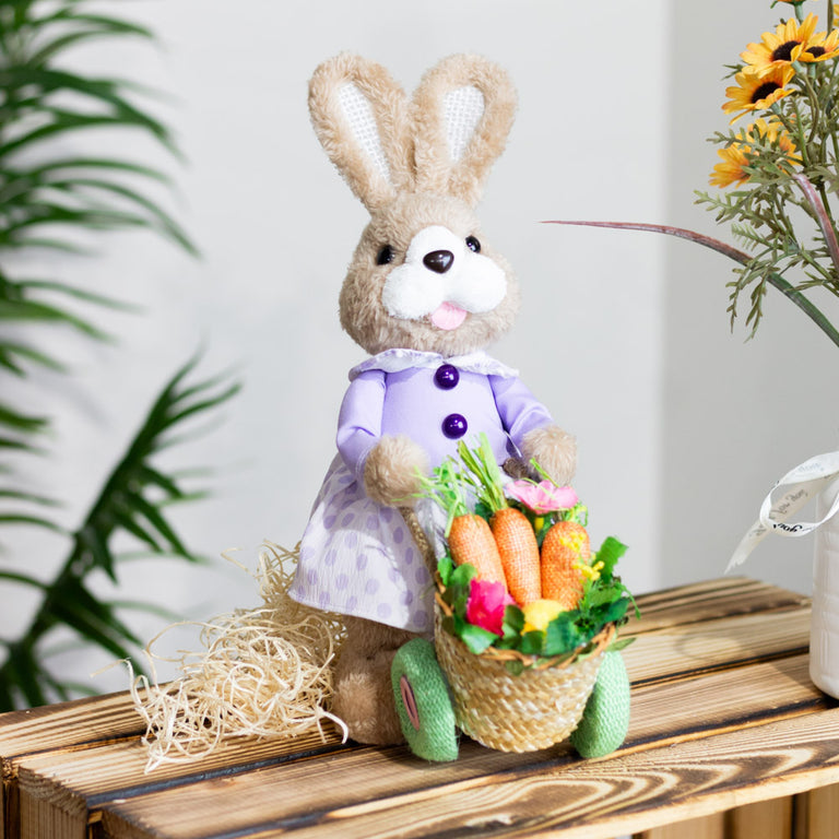 Easter Bunny With Cart Girl 30 cm