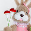 26 cm Easter Bunny With Toadstools Girl holiday figurine
