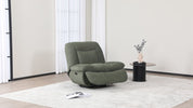 Ebba Electric Recliner Armchair Green life style photo with reclined seat