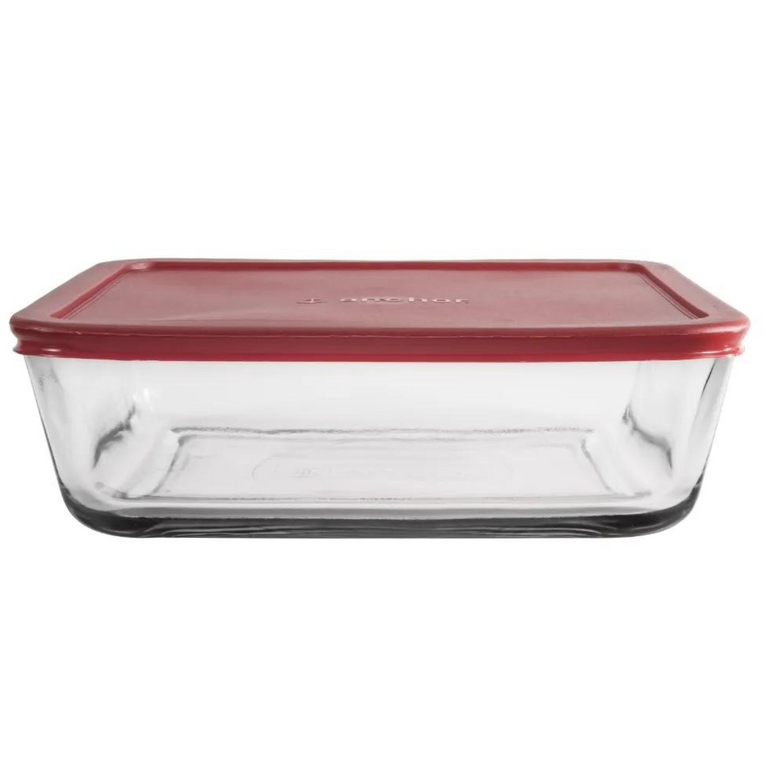 Eddington Food Storage Glass Red Lid 1.4L