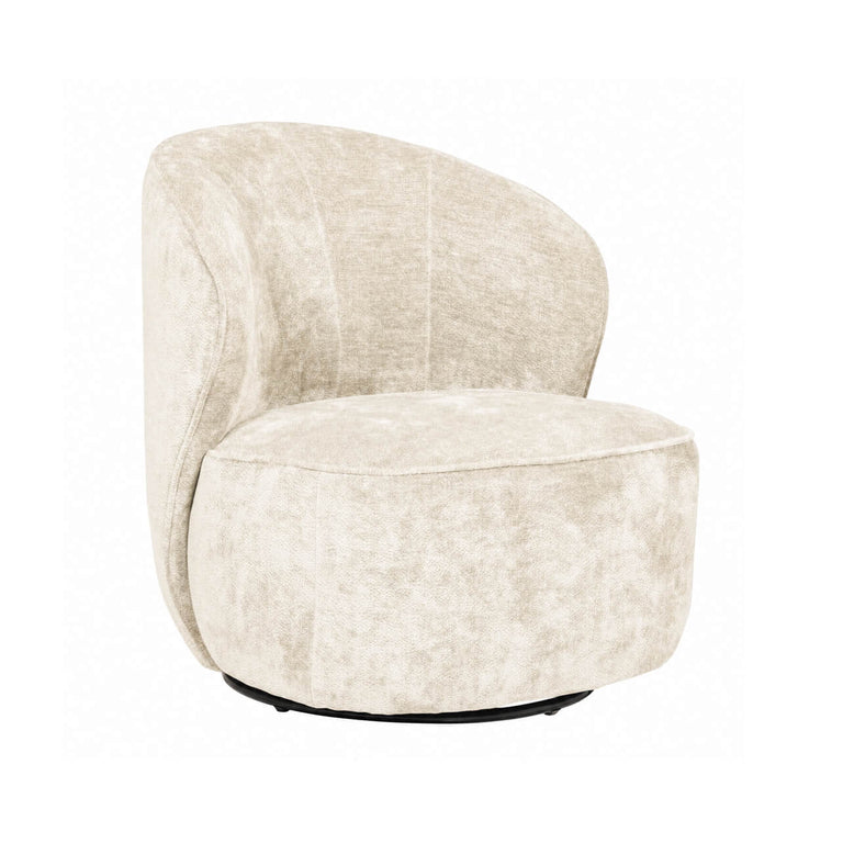 Edie Swivel Accent Chair Cream