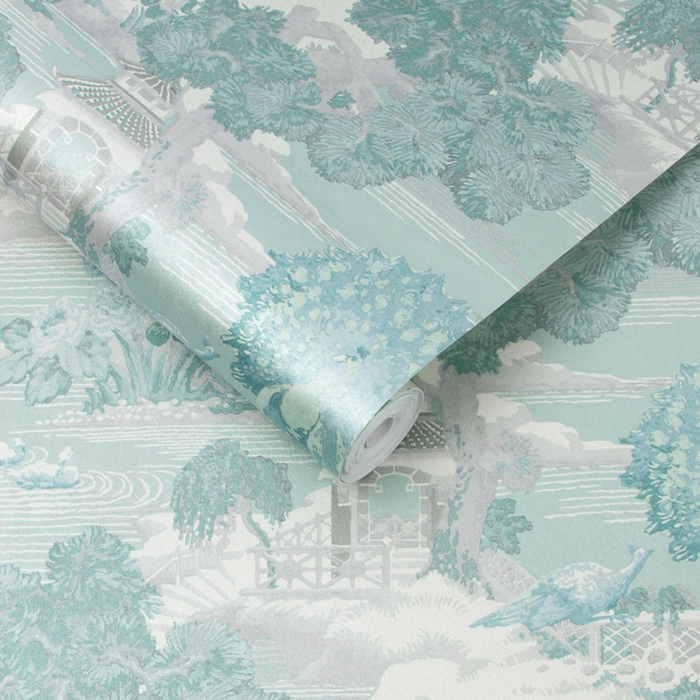Graham & Brown Edo Toile Mint Wallpaper