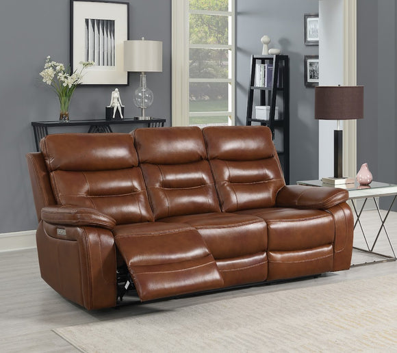 Egan 3 Seater Sofa Electric Recliner Bison Saddle