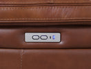 Egan 2 Seater Sofa Electric Recliner Bison Saddle close view picture of the ower panel with integrated USB and USB_C ports