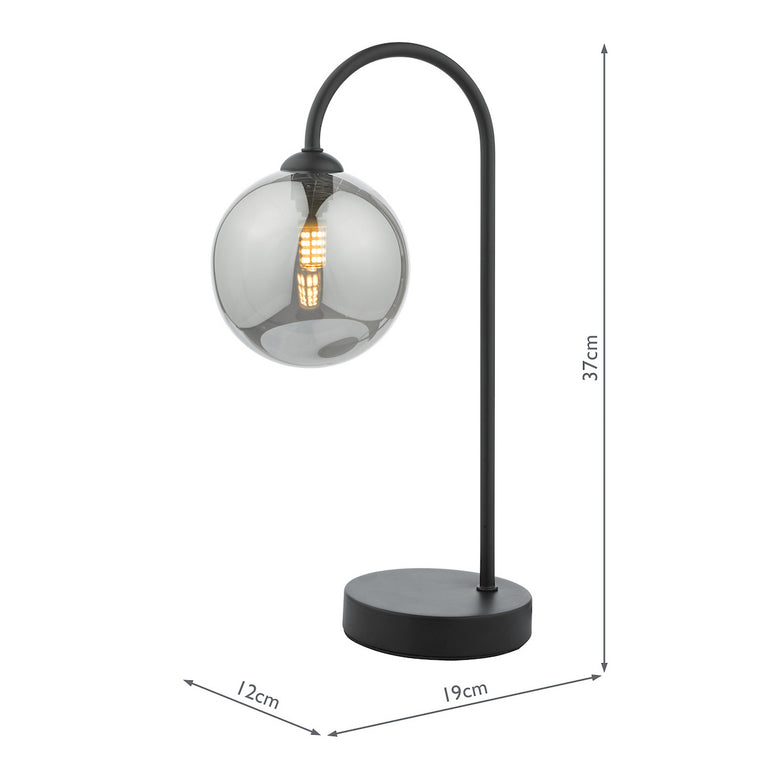 Eissa Touch Table Lamp Matt Black - Touch Lighting Collection