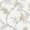 Eleganza White Floral Textured Wallpaper swatch showing the full pattern