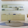 Brink & Campman Element Chad Abstract Rug Grey Green lifestyle picture in the office