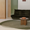 Brink & Campman Element Moore Abstract Rug Moss lifestyle picture in the living room