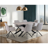 Rectangle Dining Table with Scratch-Resistant Sintered Stone Top and Gold Detailing

